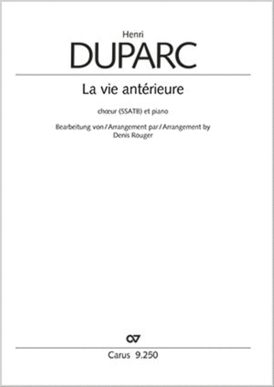 La vie anterieure SSATB scores gallery preview page 1