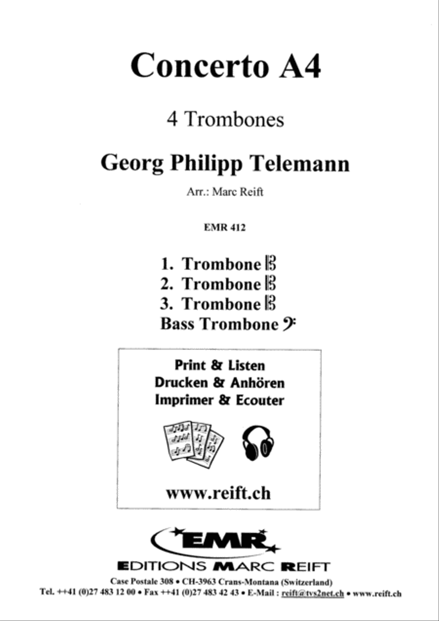 Concerto A 4 Trombone Quartet scores gallery preview page 2