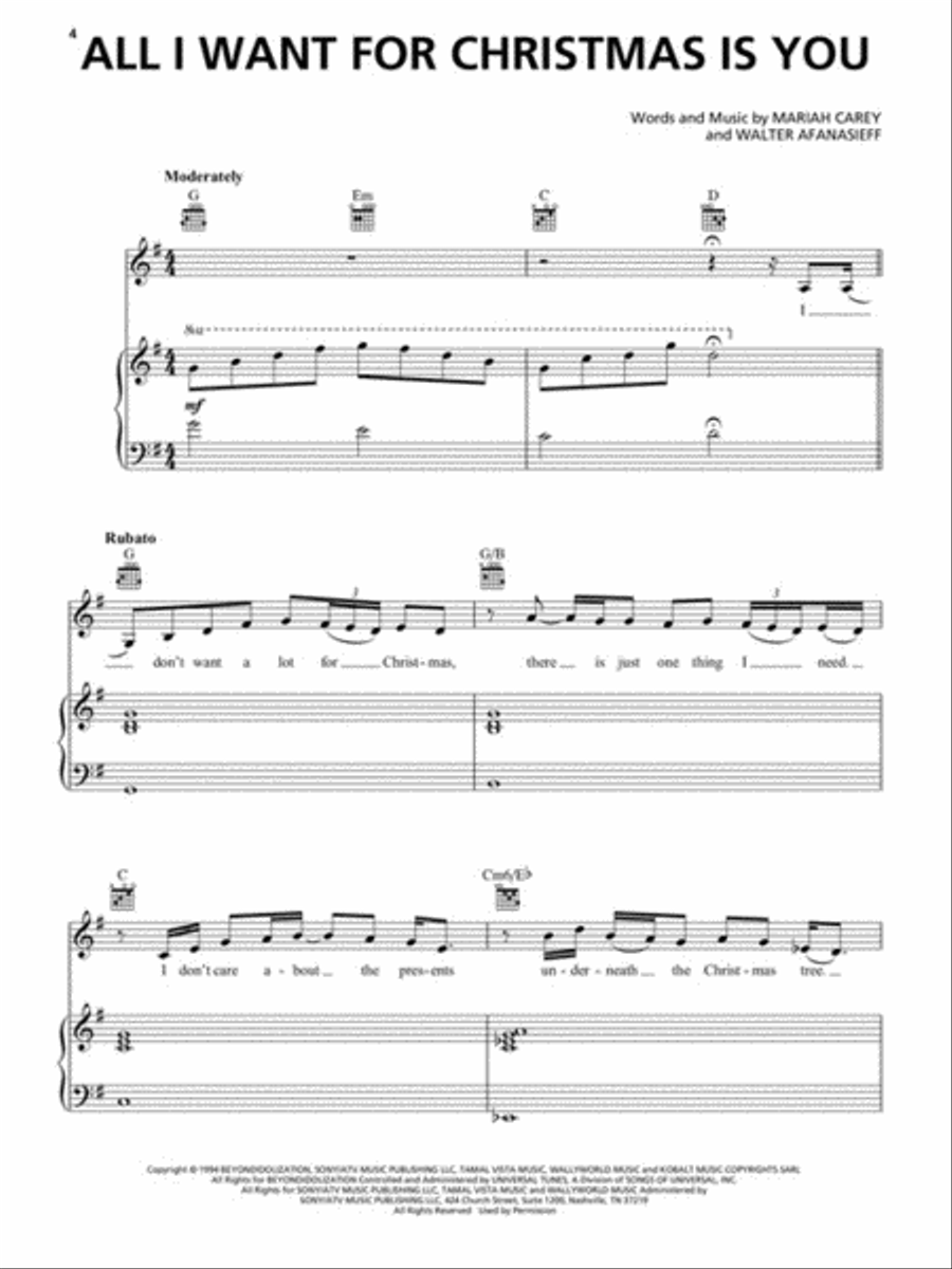 A Sentimental Christmas Book Piano, Vocal, Guitar scores gallery preview page 3