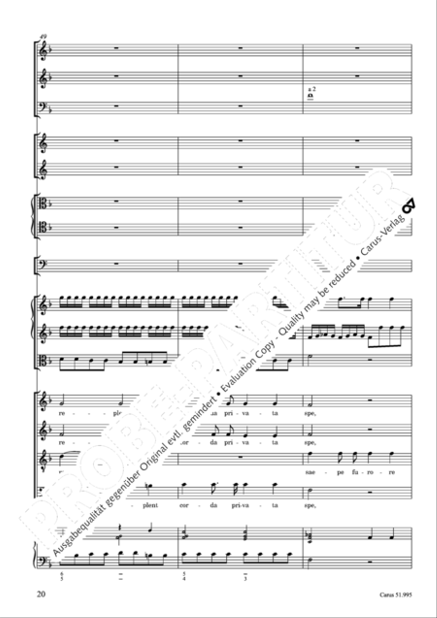 Insanae et vanae curae 4-Part scores gallery preview page 21