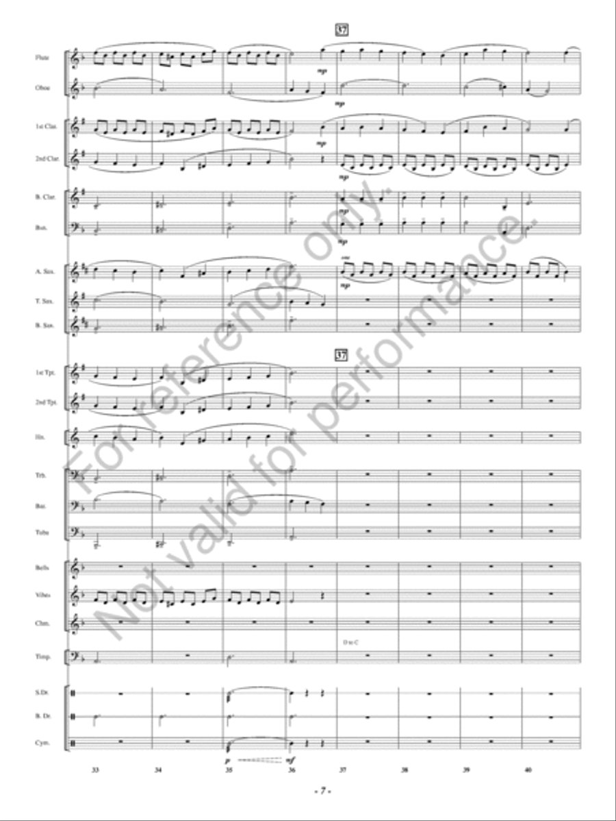 A Song Of Goodbye Concert Band scores gallery preview page 8
