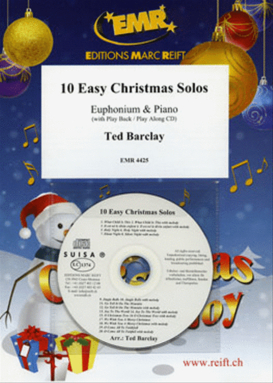 10 Easy Christmas Solos Euphonium scores gallery preview page 1