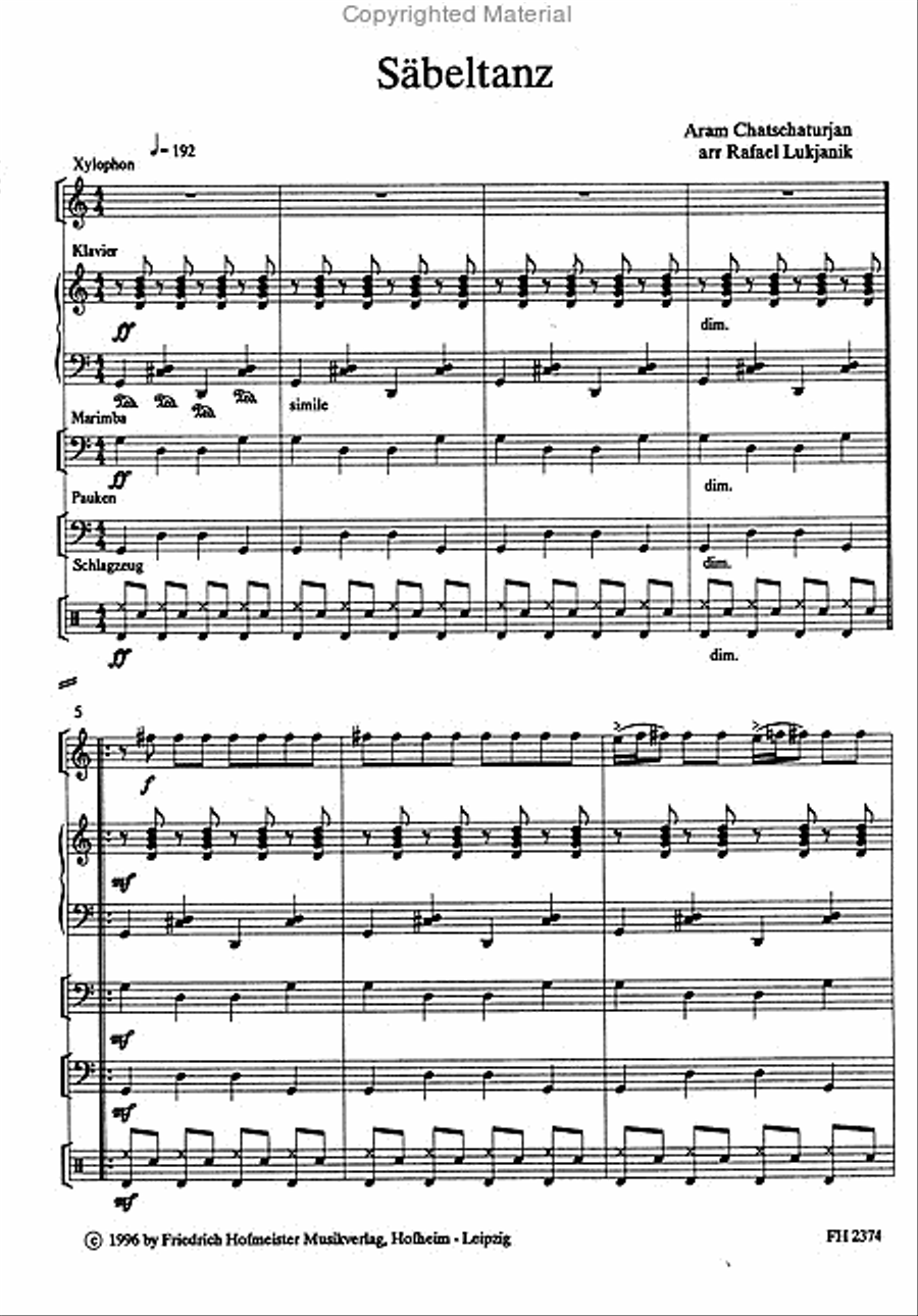 Säbeltanz Piano scores gallery preview page 2