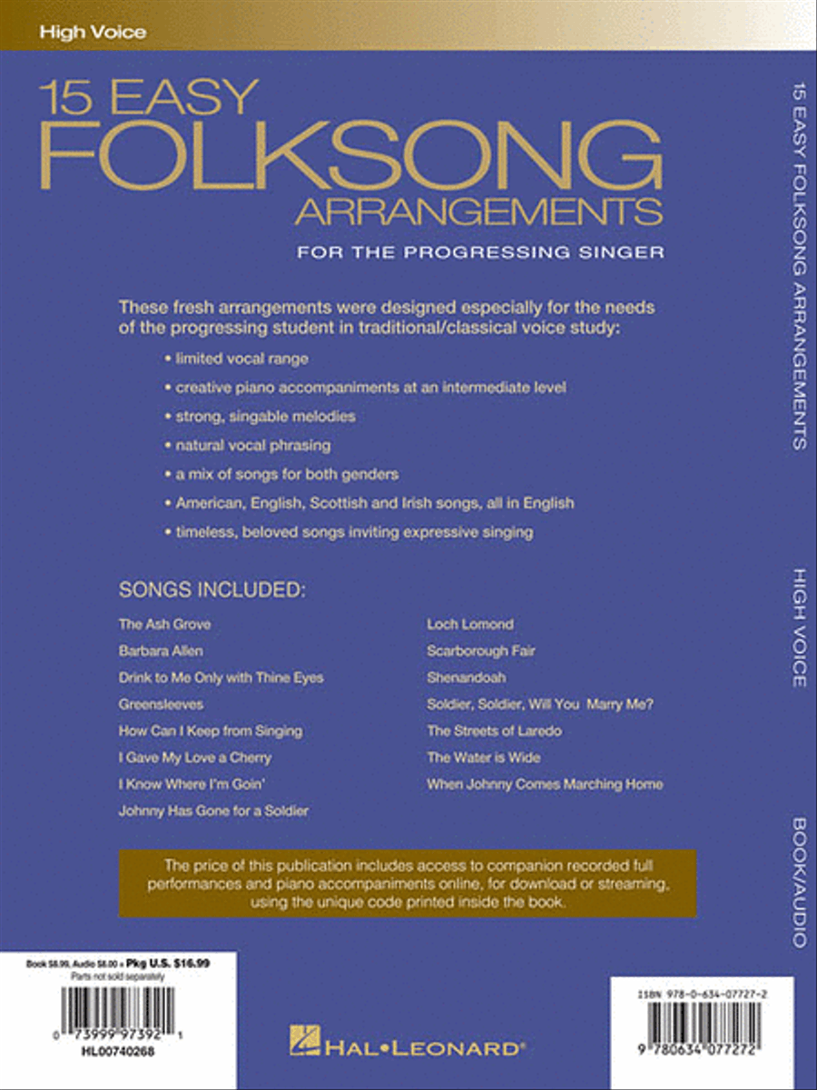 15 Easy Folksong Arrangements High Voice scores gallery preview page 2