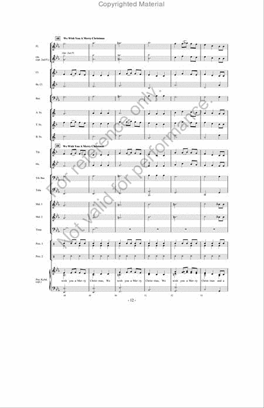 Songs Of Christmas Cheer! Concert Band scores gallery preview page 11