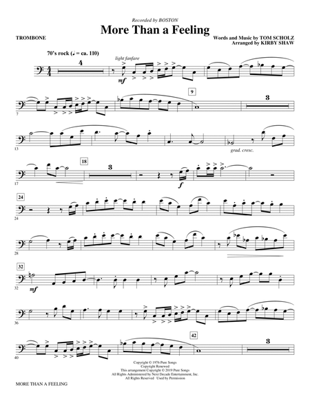 More Than a Feeling (arr. Kirby Shaw) - Trombone
