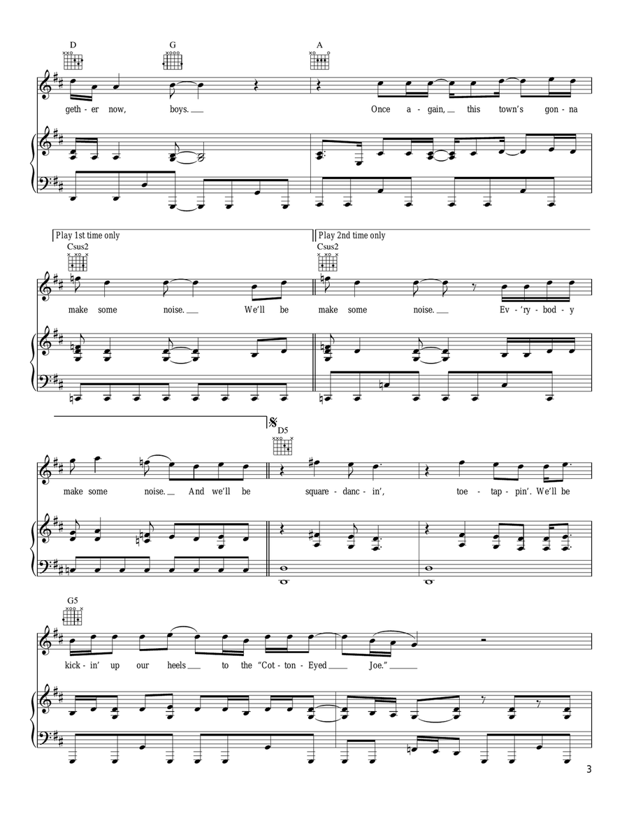 Raise The Barn Raise The Barn Piano, Vocal, Guitar scores gallery preview page 3