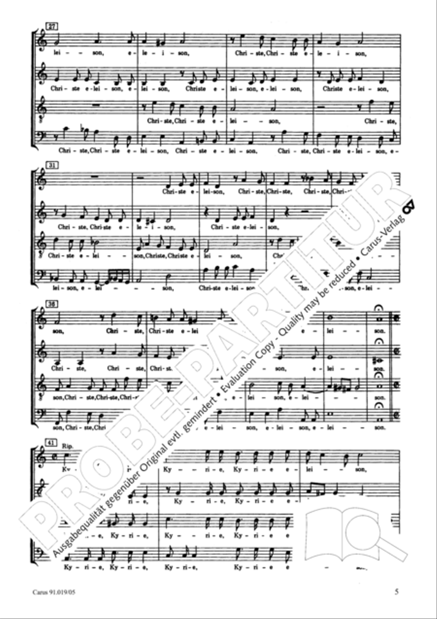 Non sine quare 4-Part scores gallery preview page 5