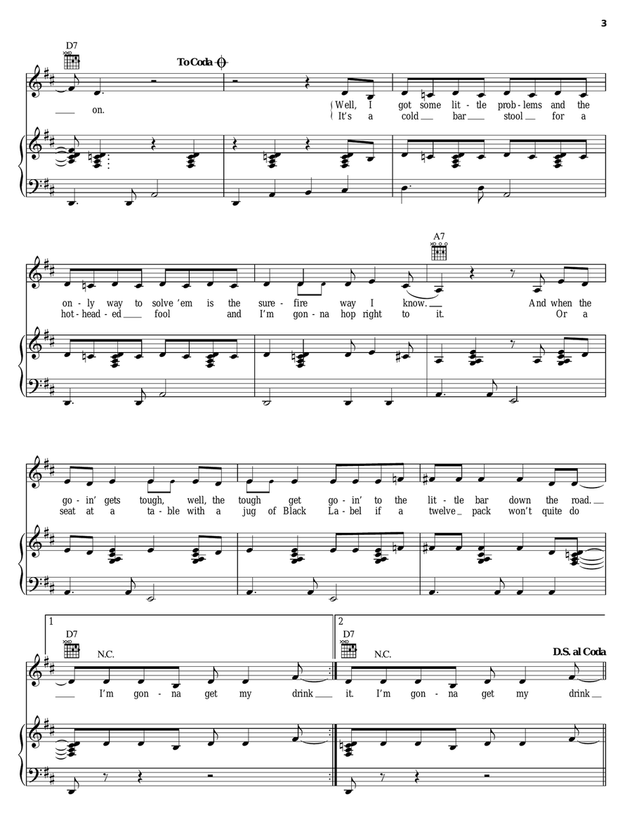 Get My Drink On Piano, Vocal, Guitar scores gallery preview page 3