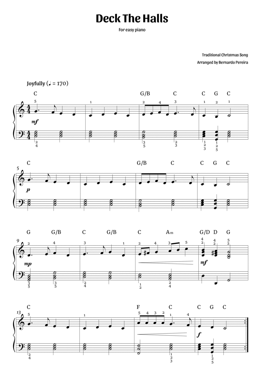 Piano songs sales with easy chords