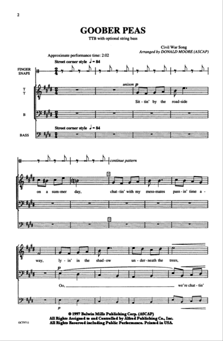 Goober Peas Men's Choir scores gallery preview page 2