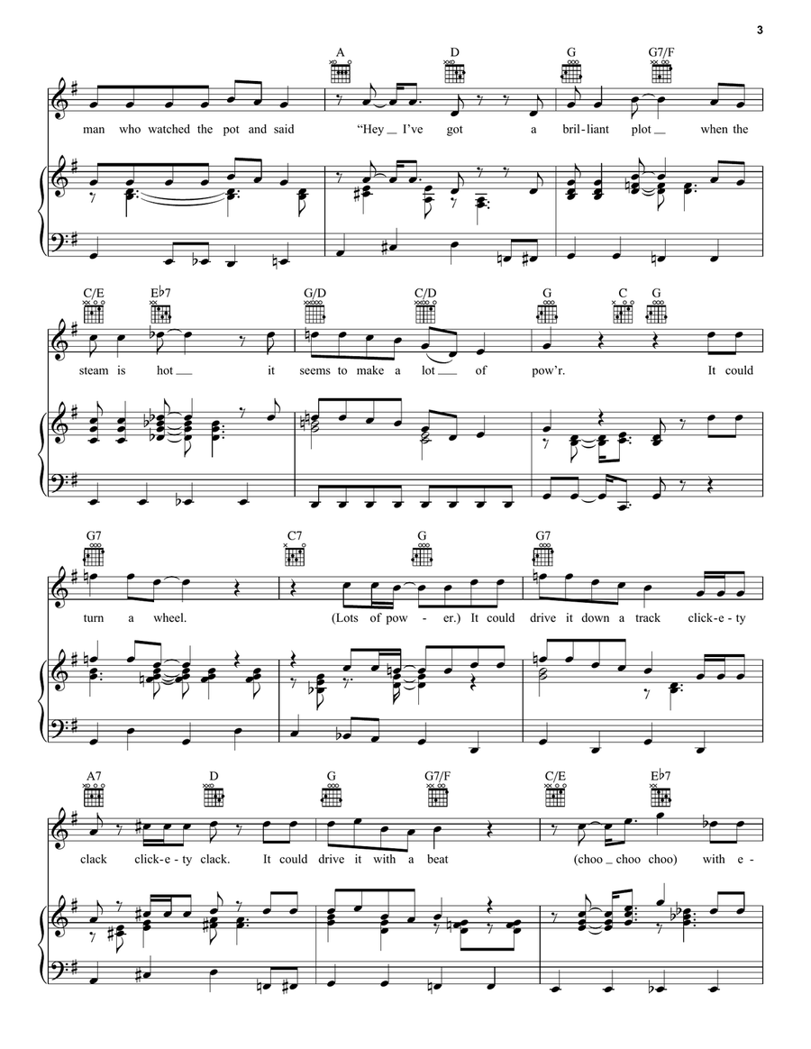 Light At The End Of The Tunnel (from Starlight Express) Piano, Vocal, Guitar scores gallery preview page 3