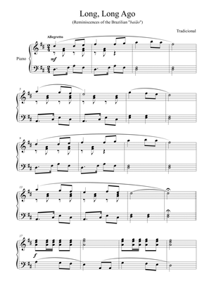 Long, Long Ago - for piano solo (Intermediate)