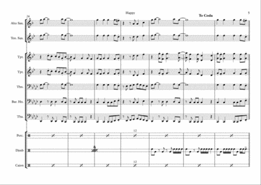 Happy Happy Jazz Ensemble scores gallery preview page 5