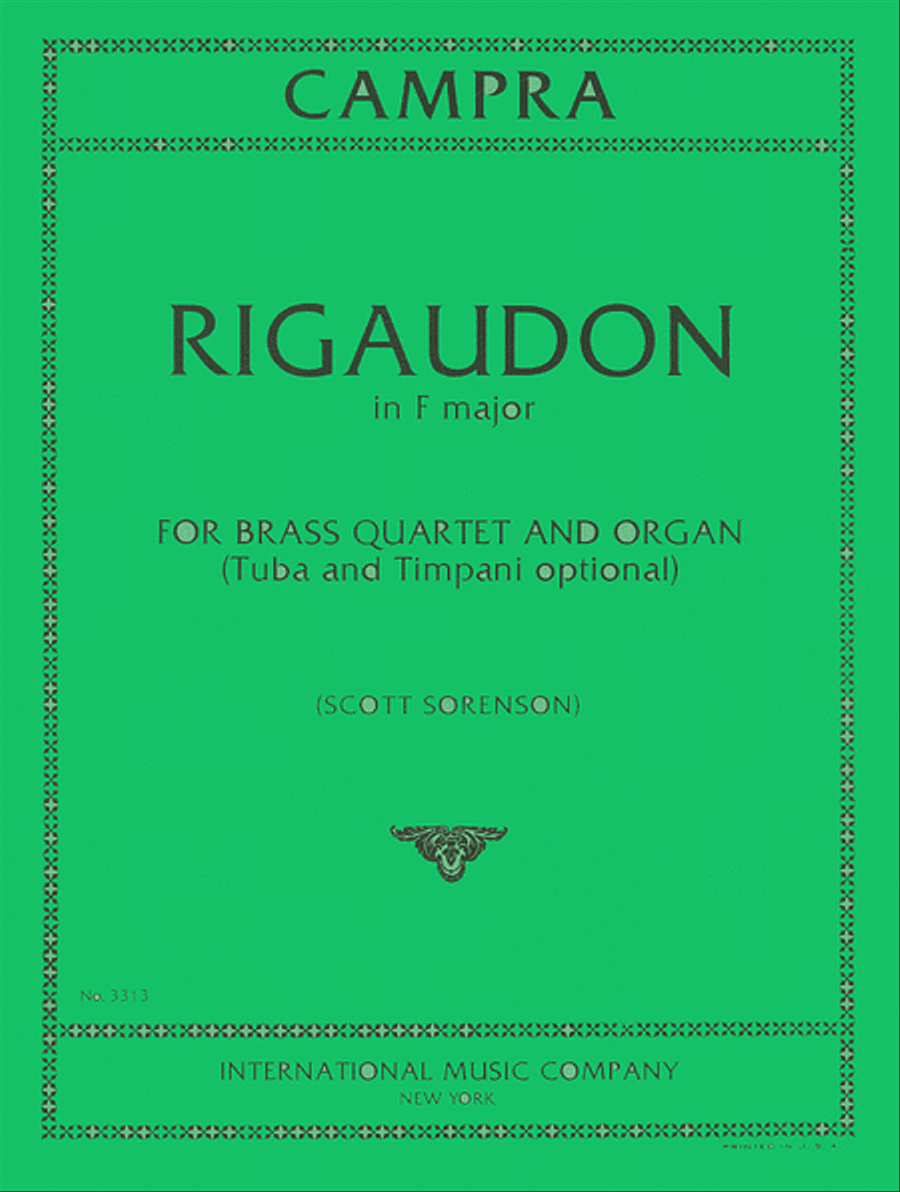 Rigaudon for Brass Choir and Organ) Organ Accompaniment scores gallery preview page 1