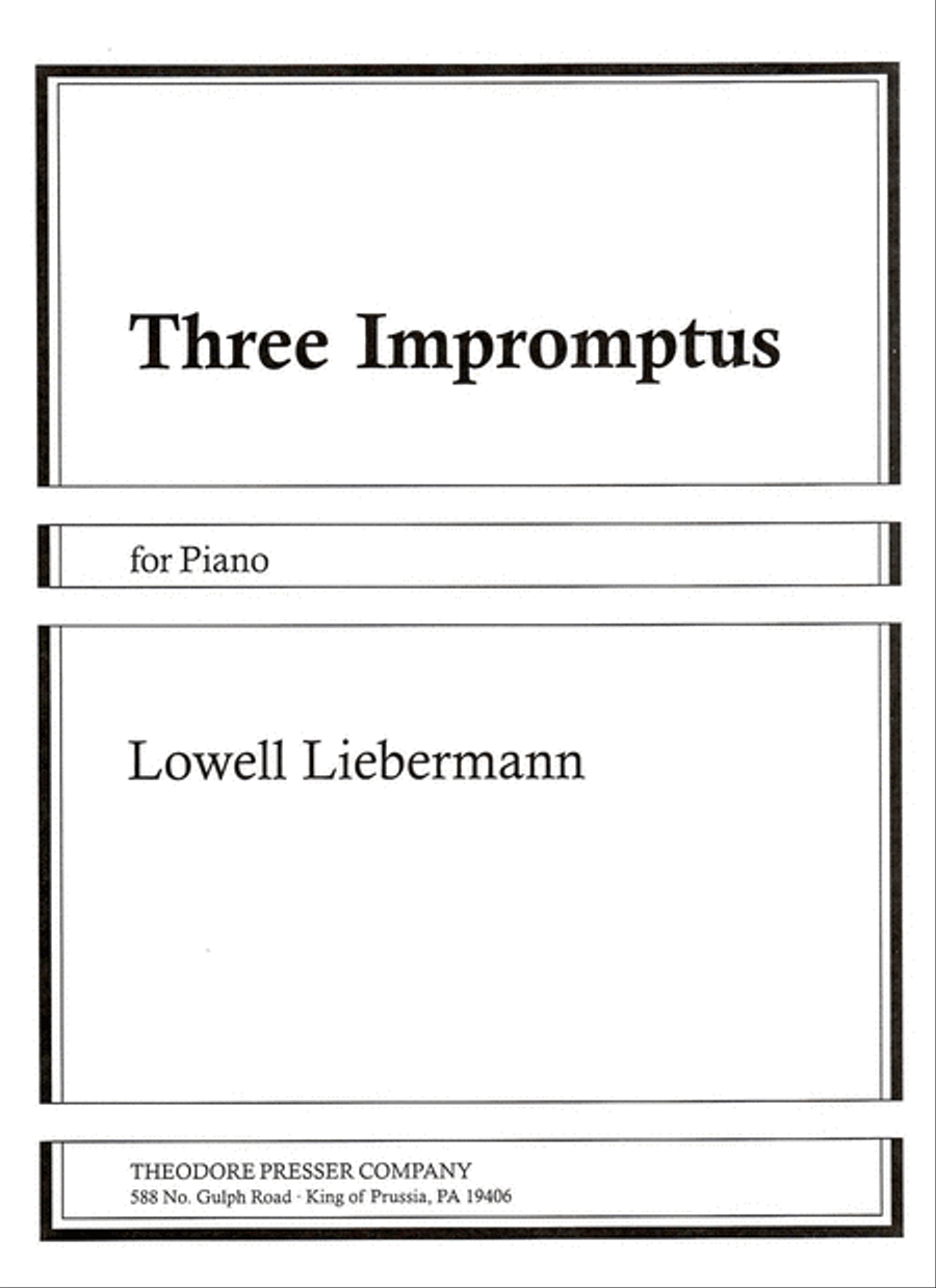 Three Impromptus Chamber Music scores gallery preview page 1