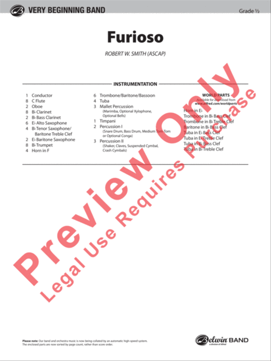 Furioso Concert Band scores gallery preview page 2