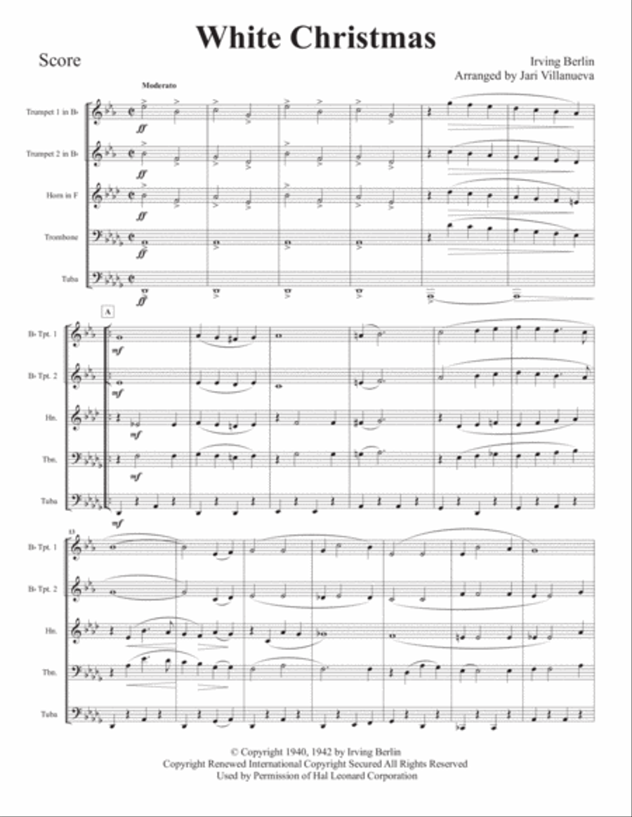 White Christmas Brass Ensemble scores gallery preview page 2