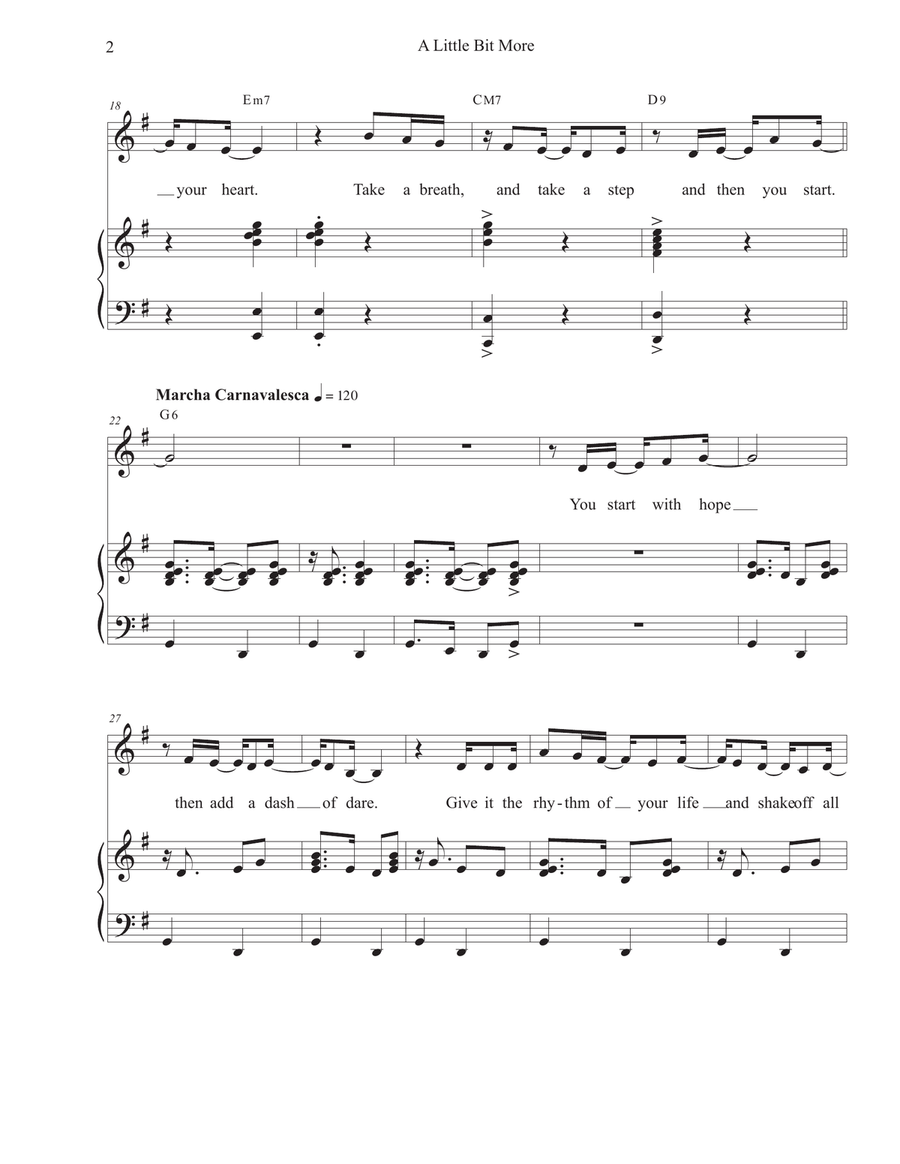 A Little Bit More Piano, Vocal scores gallery preview page 2