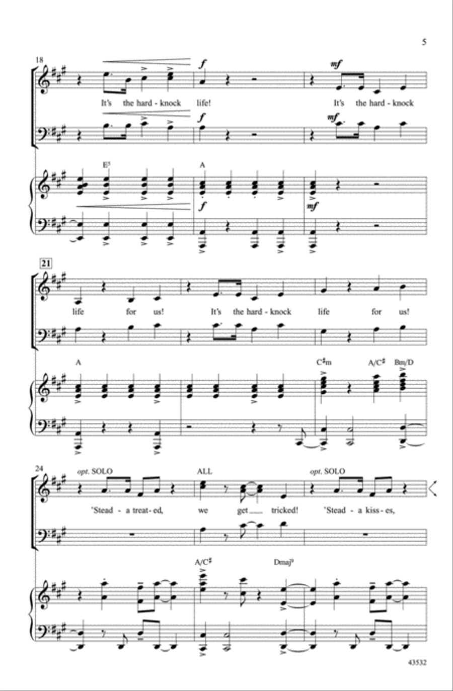 It's a Hard-Knock Life (from the musical Annie) Choir scores gallery preview page 4