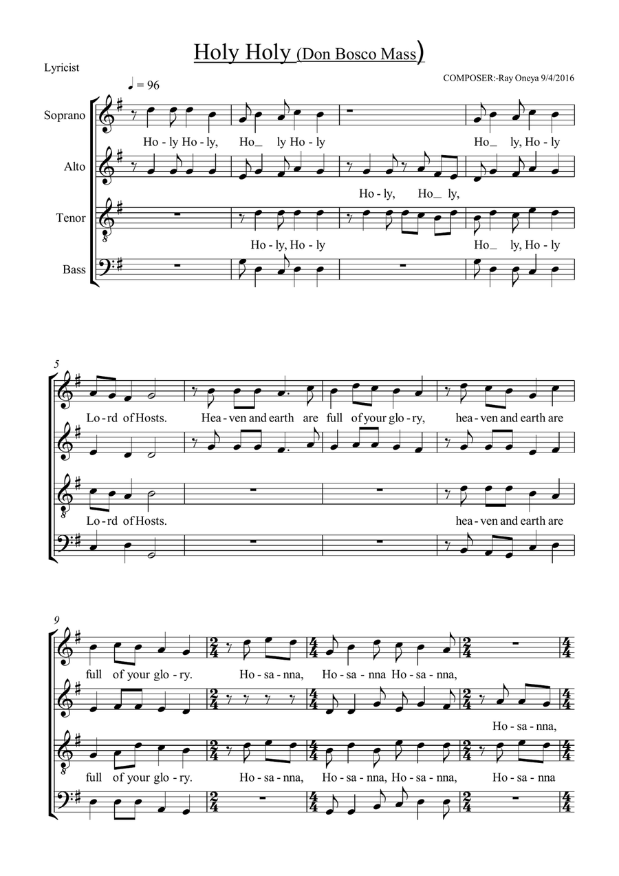 Don Bosco Mass Don Bosco Mass 4-Part scores gallery preview page 6