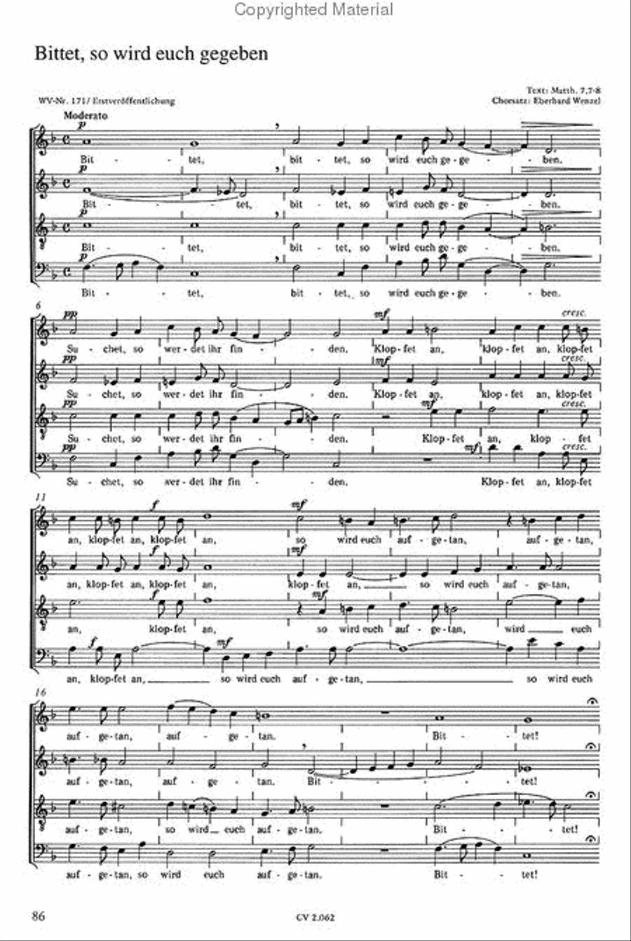 Chorheft 17: Ausgang und Eingang (Wurtt.) Choir scores gallery preview page 4
