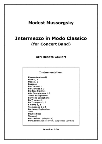 Intermezzo in Modo Classico - Score image number null