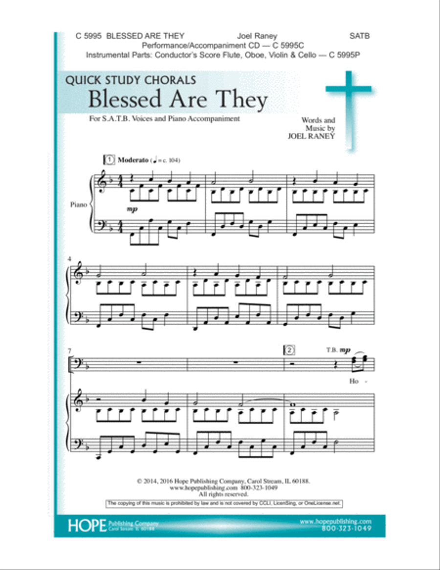 Blessed Are They 4-Part scores gallery preview page 2