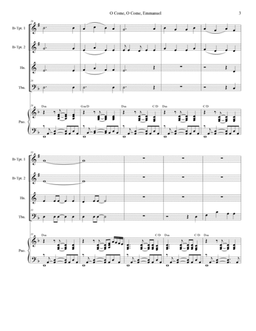 O Come, O Come, Emmanuel (Brass Quartet and Piano) image number null
