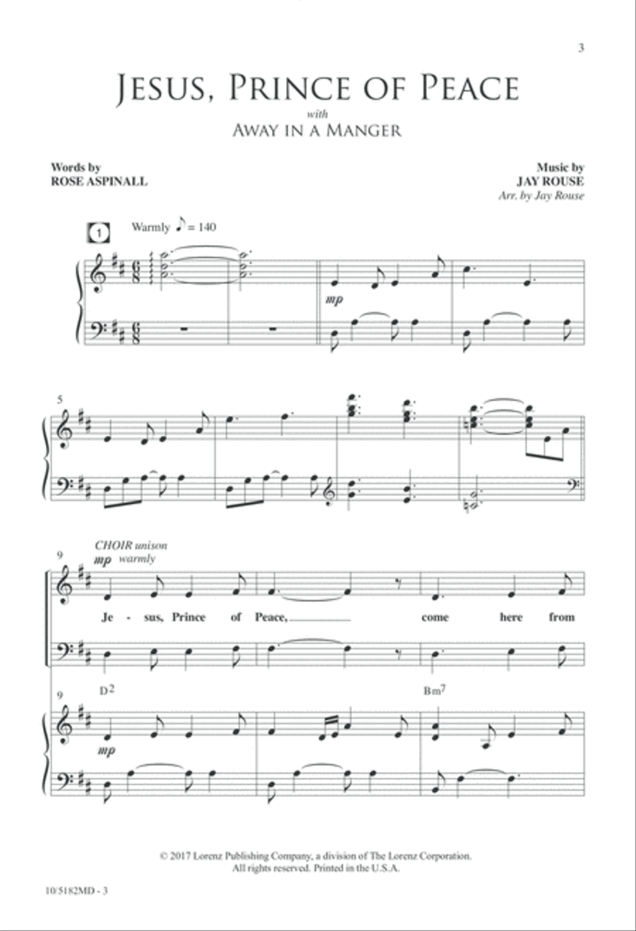 Jesus, Prince of Peace 4-Part scores gallery preview page 3