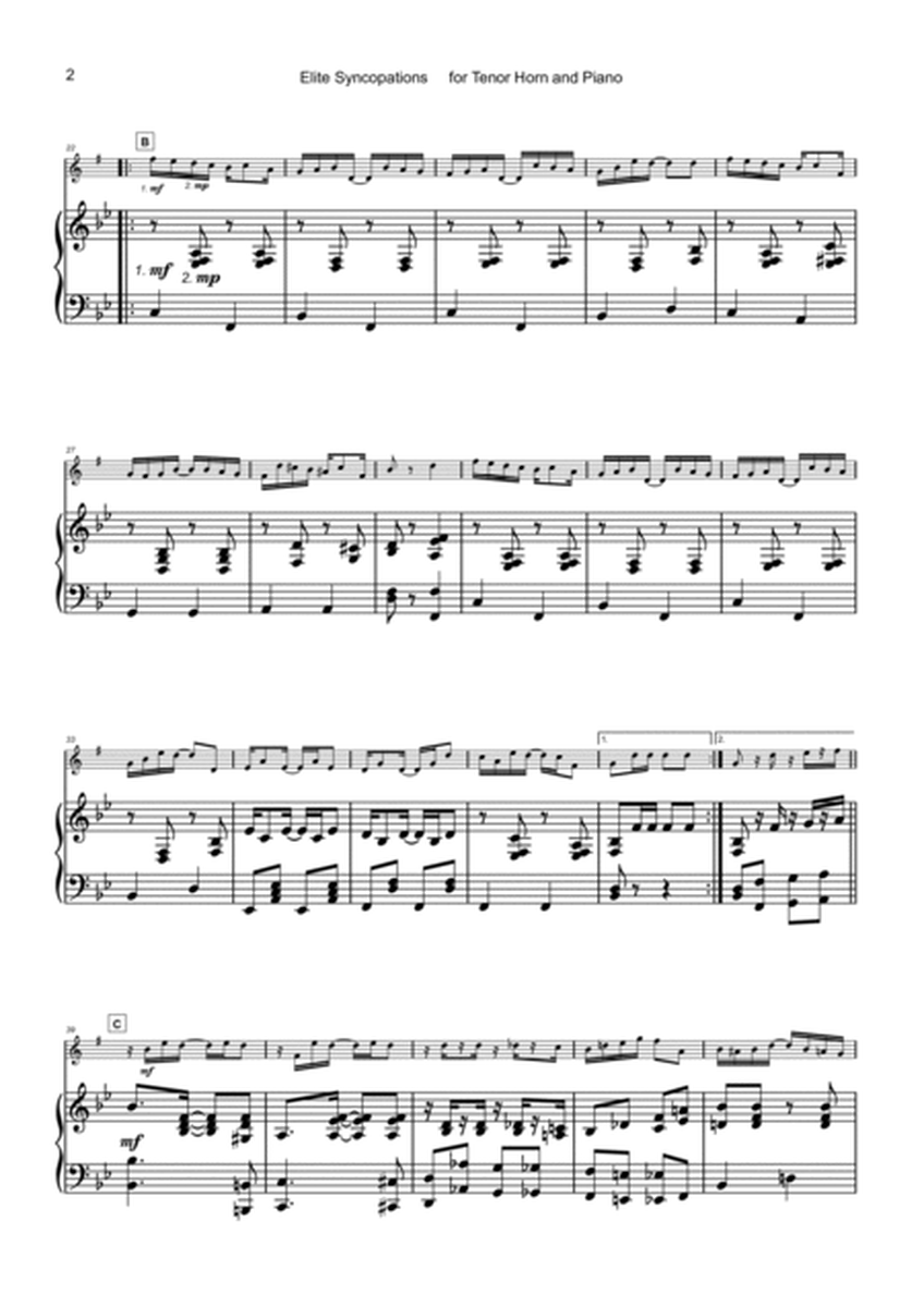 Elite Syncopations by Scott Joplin for solo Tenor Horn and Piano