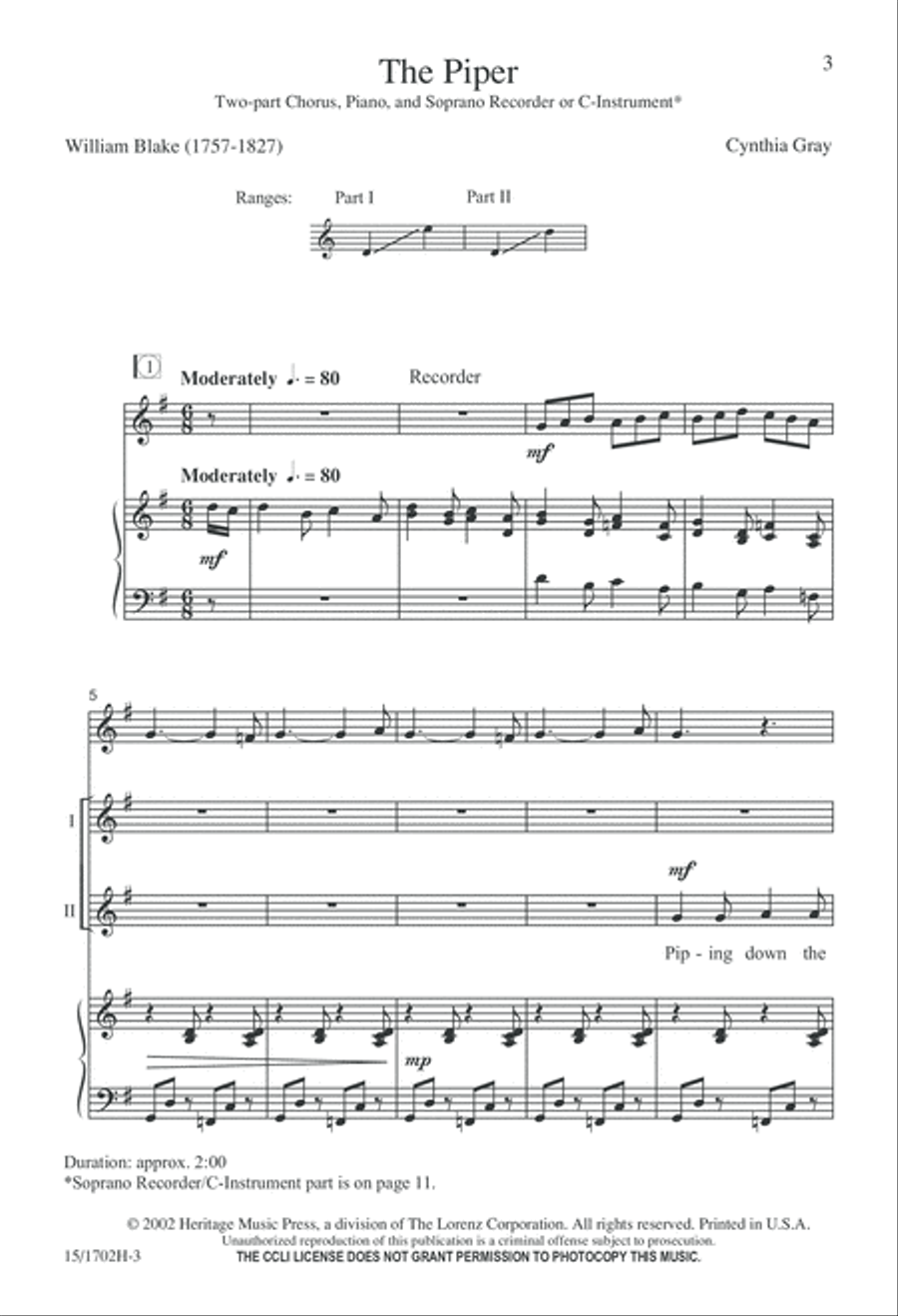 The Piper The Piper 2-Part scores gallery preview page 3