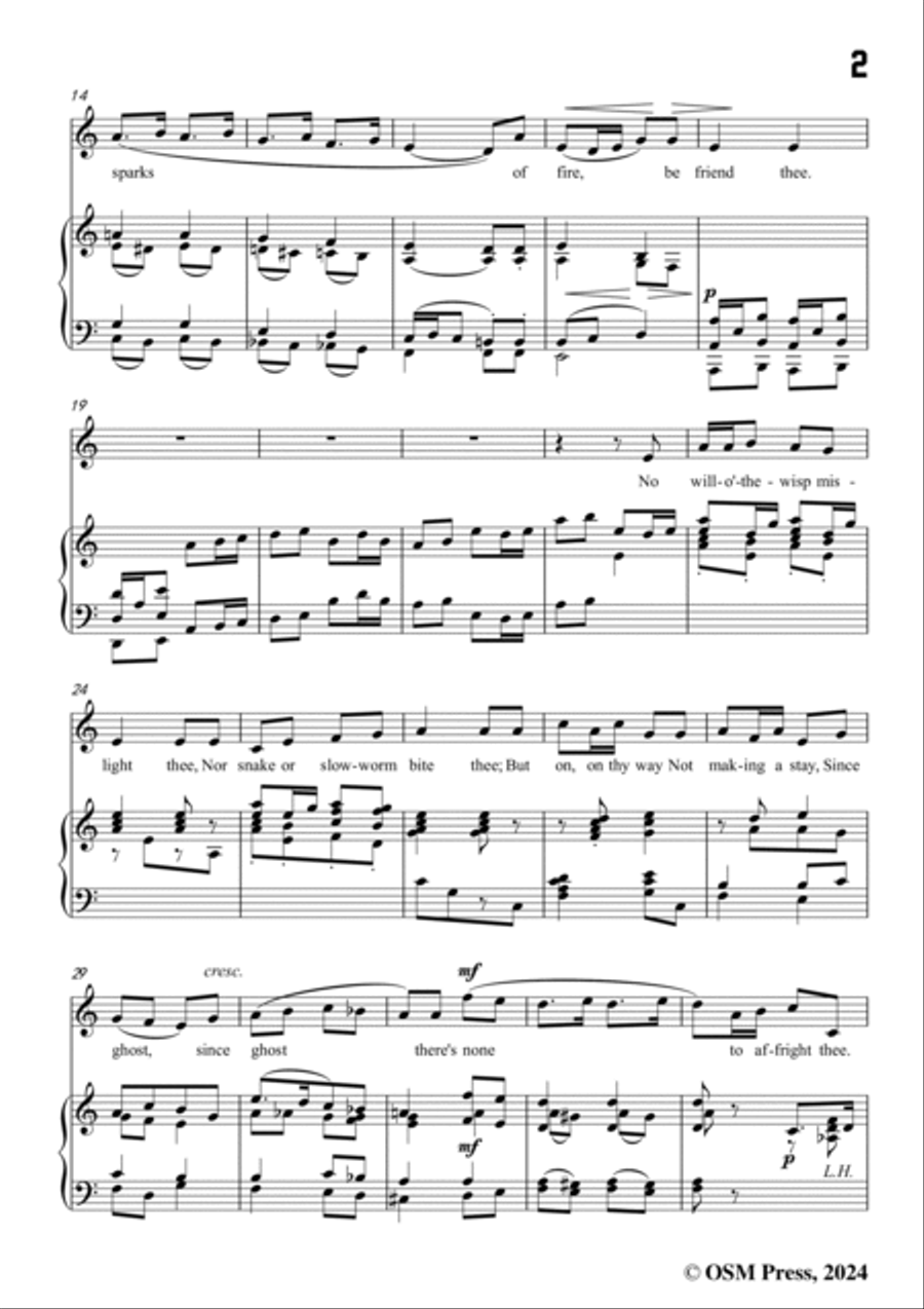 Quilter-The Night Piece,in a minor,Op.8 No.4 Voice scores gallery preview page 3