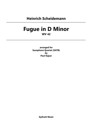 Fugue in D Minor, WV 42 (Saxophone Quartet)