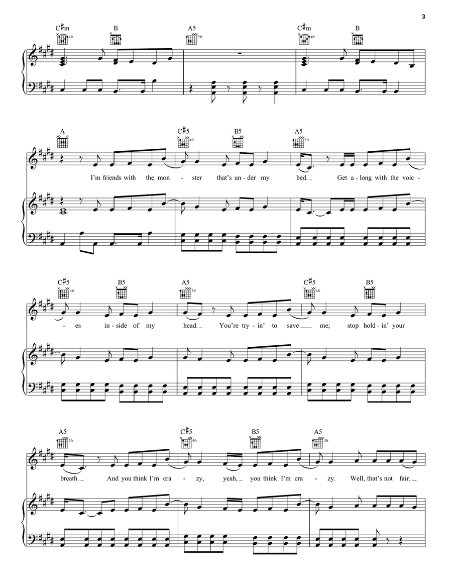 The Monster The Monster Acoustic Guitar scores gallery preview page 3