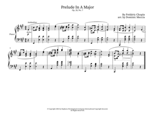 Book cover for Prelude In A Major, Op. 28, No. 7