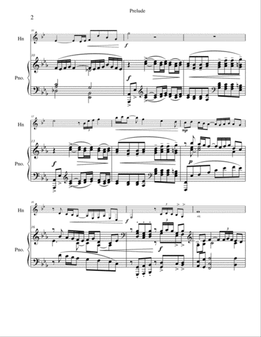Bergamasque Suite - horn and piano Horn scores gallery preview page 2