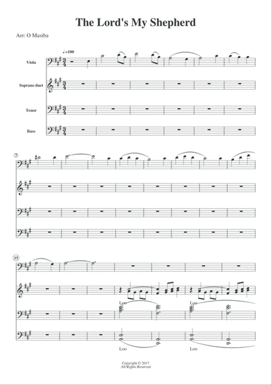 The Lord's My Shepherd The Lord's My Shepherd TTBB scores gallery preview page 2