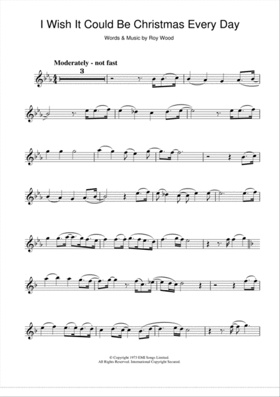 I Wish It Could Be Christmas Every Day Flute Solo scores gallery preview page 1