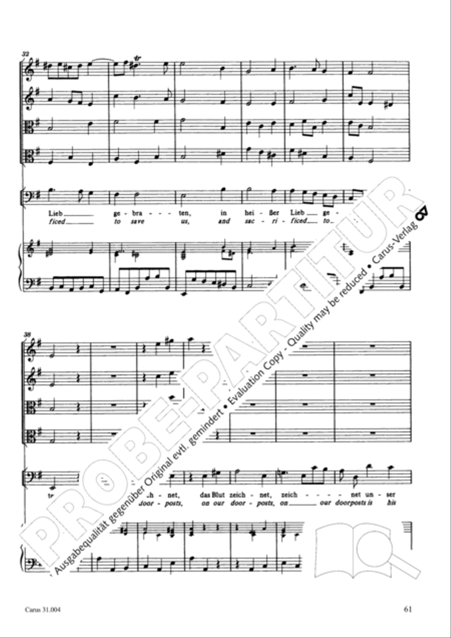 Christ lay in death's cold prison (Christ lag in Todesbanden) 4-Part scores gallery preview page 62