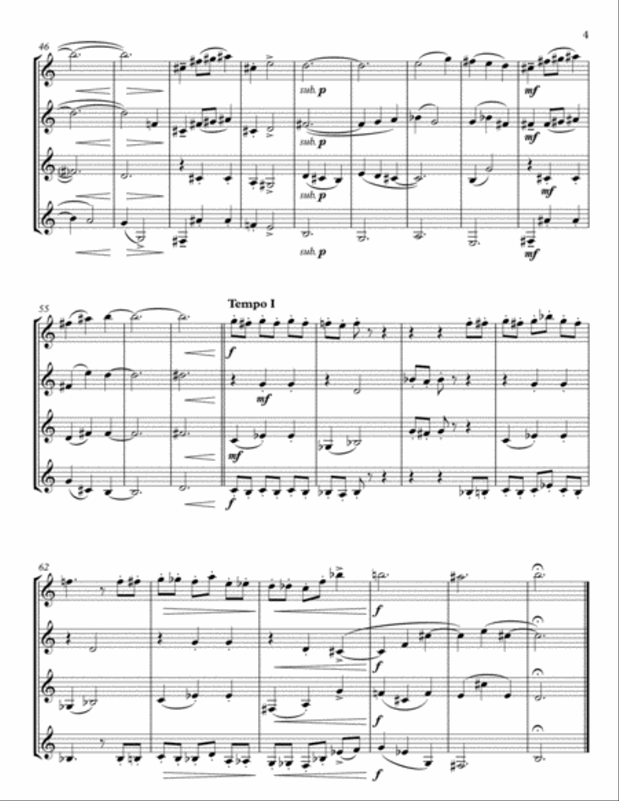 Pagan Dances for Clarinet Quartet or Choir Choir scores gallery preview page 5