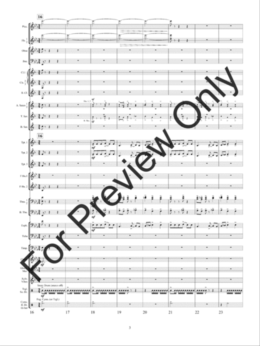 Christmas On The Town Square (Score) Concert Band scores gallery preview page 6