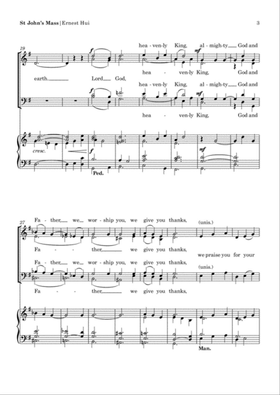 St John's Mass (2019) 4-Part scores gallery preview page 5