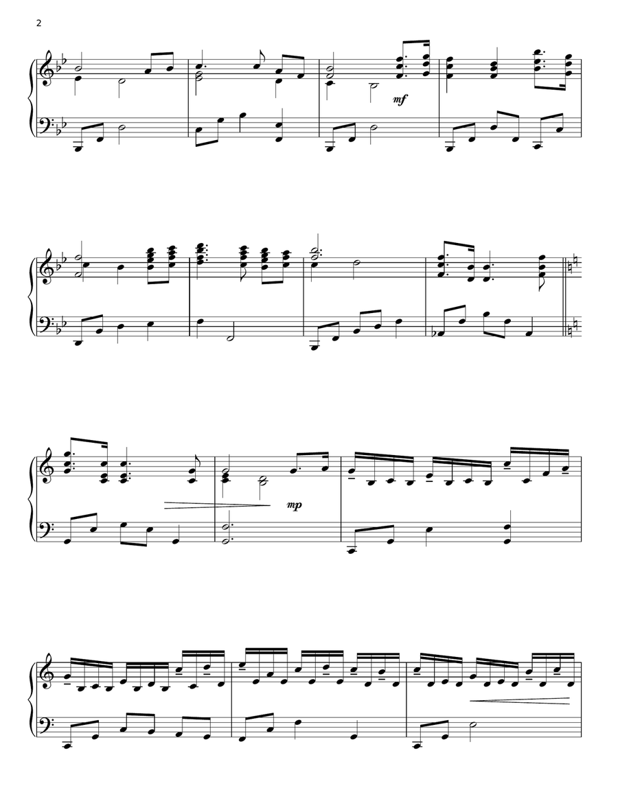 Rock Of Ages Piano Solo scores gallery preview page 2