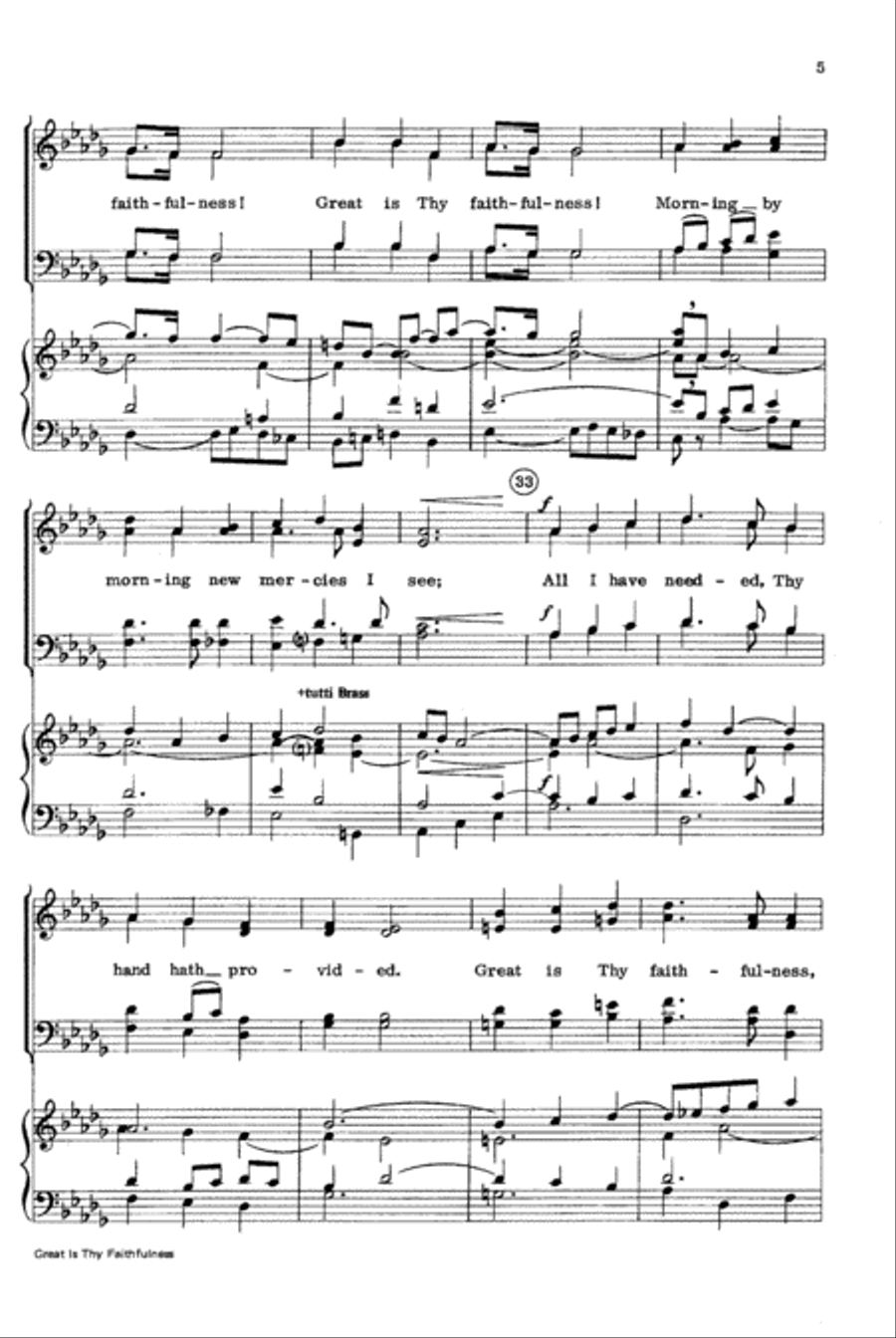 Great Is Thy Faithfulness 4-Part scores gallery preview page 15