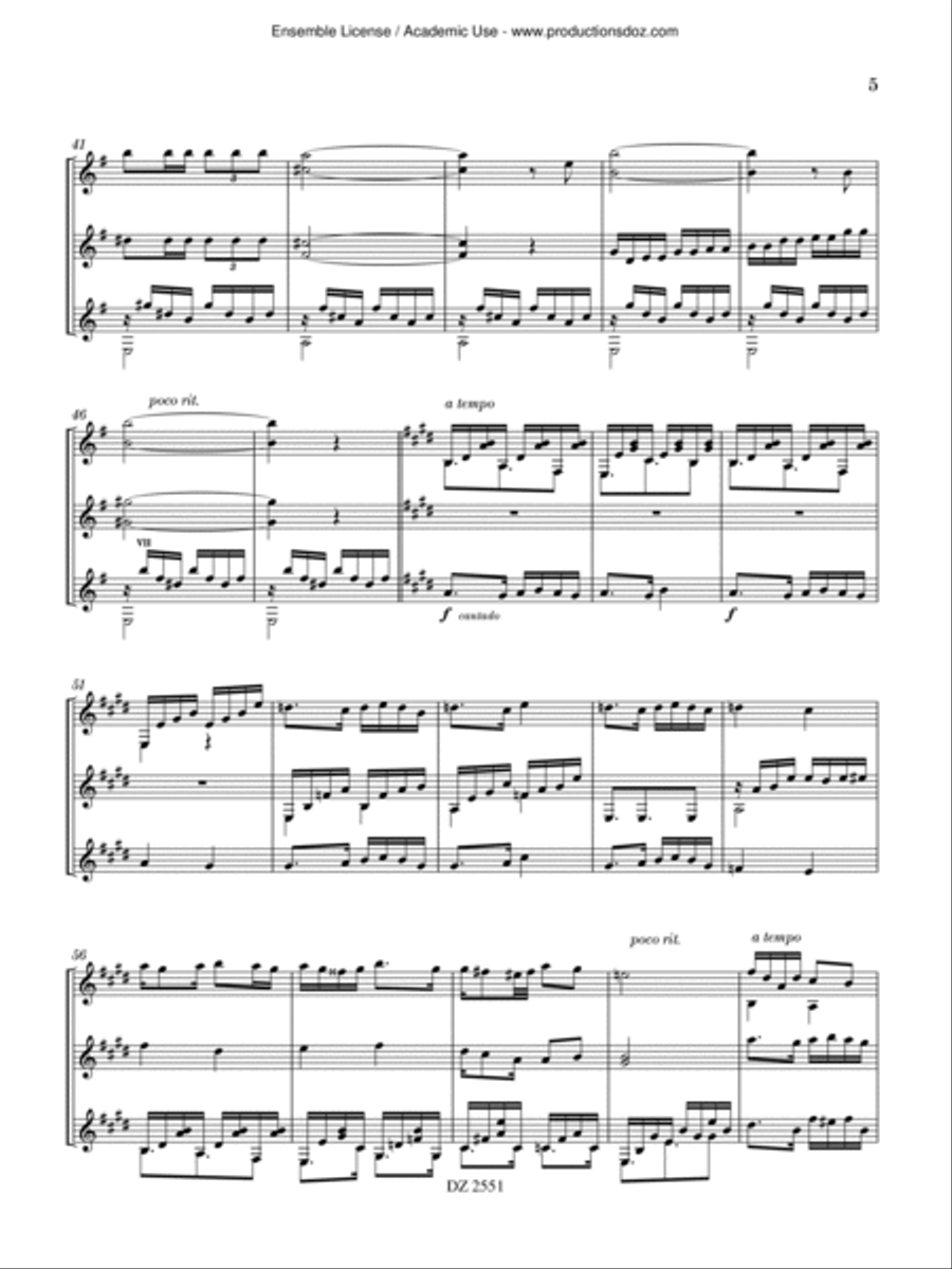 Si Mi Guitarra Te Sueña Guitar Ensemble scores gallery preview page 5
