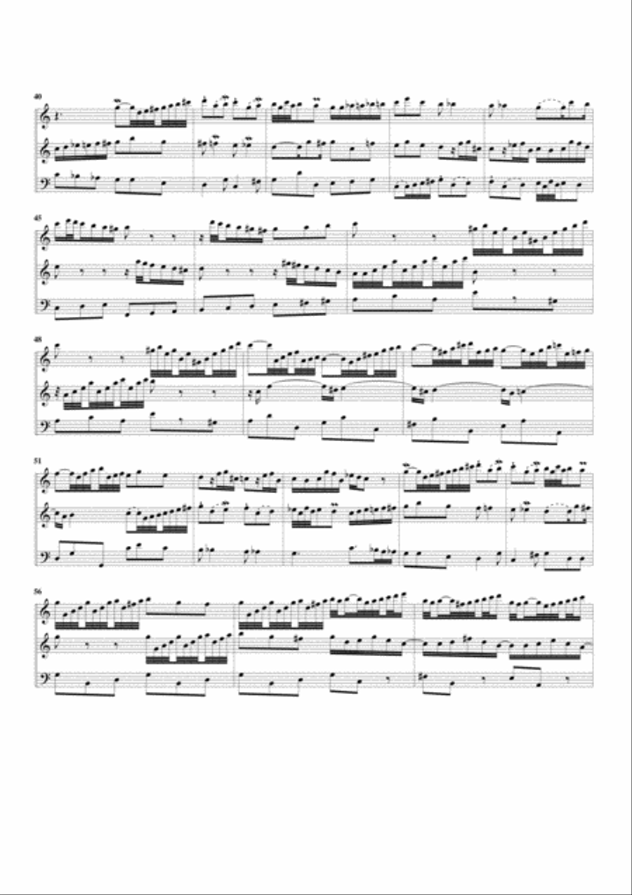 Organ trio in D minor (Breitkopf edition no.27) (arrangement for 3 recorders) Recorder scores gallery preview page 3