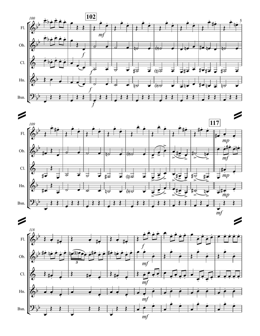 Danse Macabre (for Woodwind Quintet) Woodwind Quintet scores gallery preview page 6