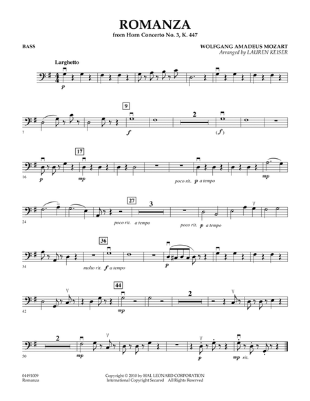 Romanza (from Horn Concerto No. 3, K. 447) - Bass