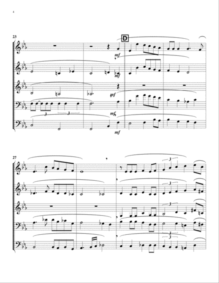 The Christmas Song (Chestnuts Roasting On An Open Fire) Brass Ensemble scores gallery preview page 6